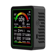 Air Quality Monitor For CO CO2 C6H6 Formaldehyde TVOC-Black