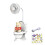 Draagbare USB oplaadbare bureauventilator met-rode beer 1