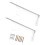 2pcs Strong Shelf Brackets with Front & Back Hook-40cm white 1