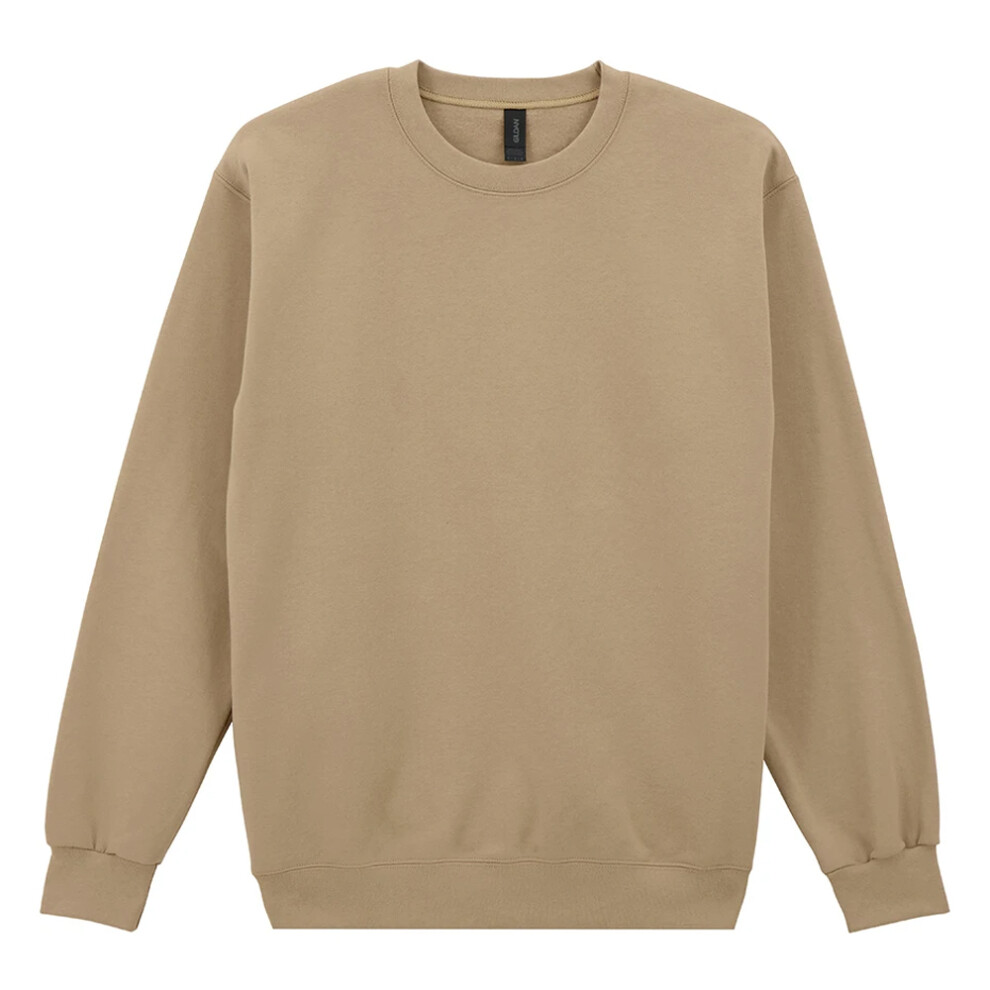 Gildan (L, Tan) Unisex Adult Hammer Maxweight Crew Neck Sweatshirt