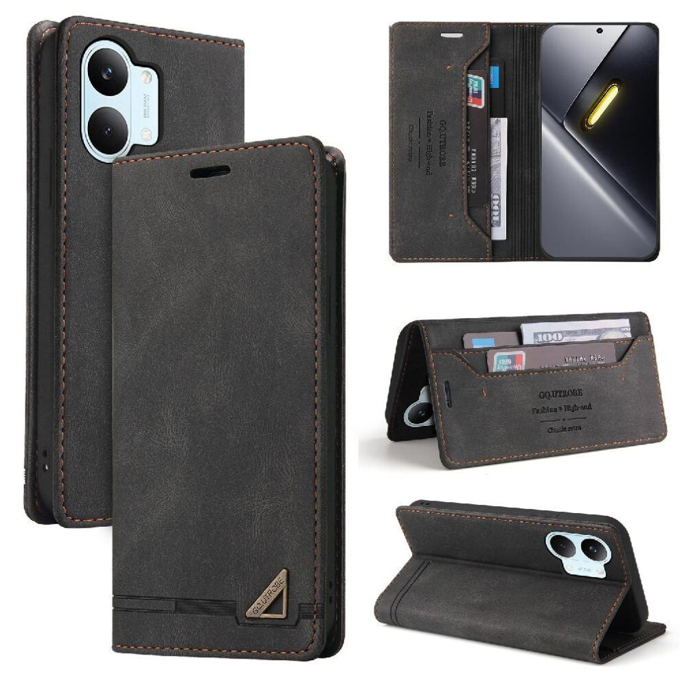 Case For Xiaomi Poco X8 Pro Max Kickstand Premium Leather Two Card Slots Premium Leather 764563337293
