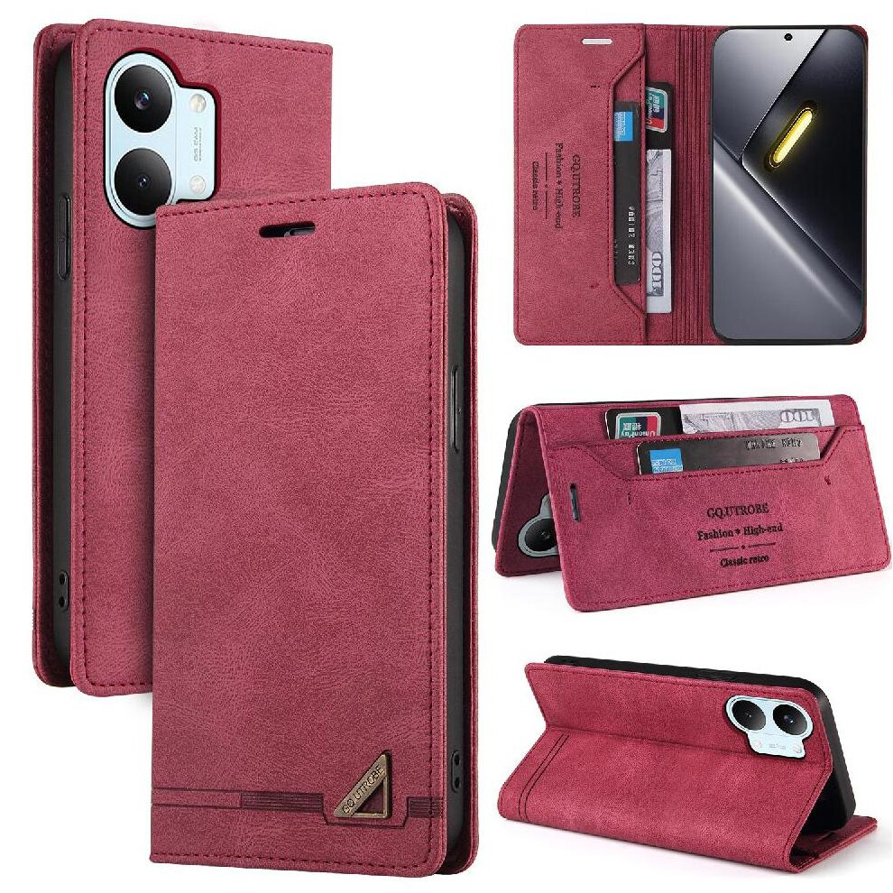 Case For Xiaomi Poco X8 Pro Max Kickstand Premium Leather Two Card Slots Premium Leather 764563337309
