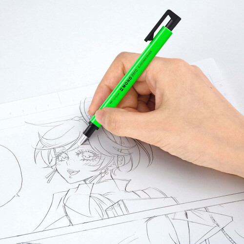 Tombow Mono Zero Eraser Pen Neon Green 2