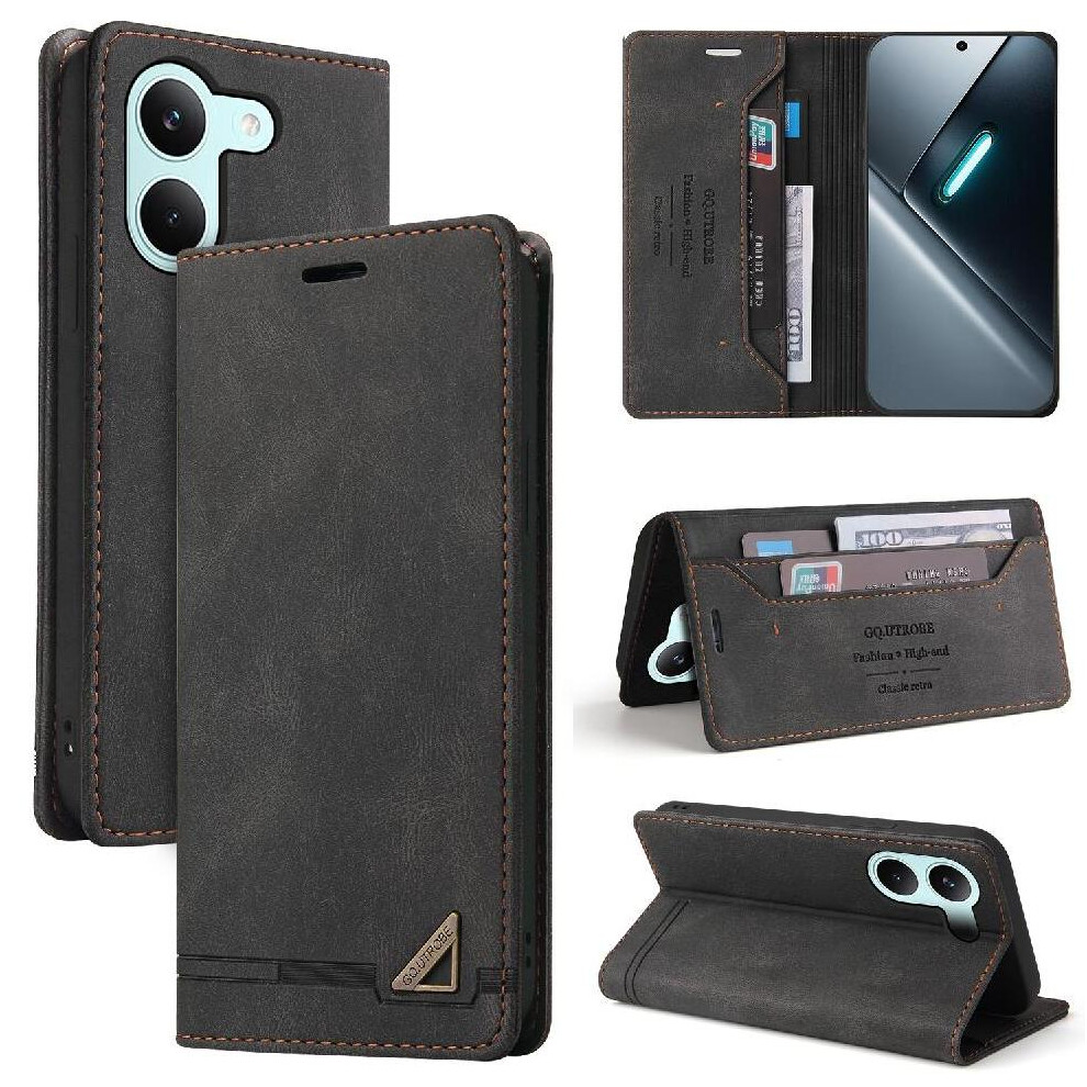 Case For Xiaomi Poco X8 Pro Premium Leather Premium Leather Two Card Slots Kickstand 764563337330
