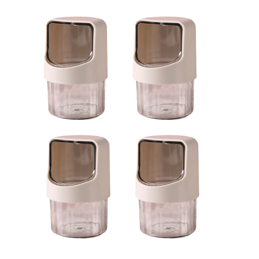 Portable Dustproof Cotton Swab Storage Box For Home-Khaki 7695000960626