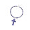 Collier superposé unique à pendentif croix surdimensionné-Bleu 1