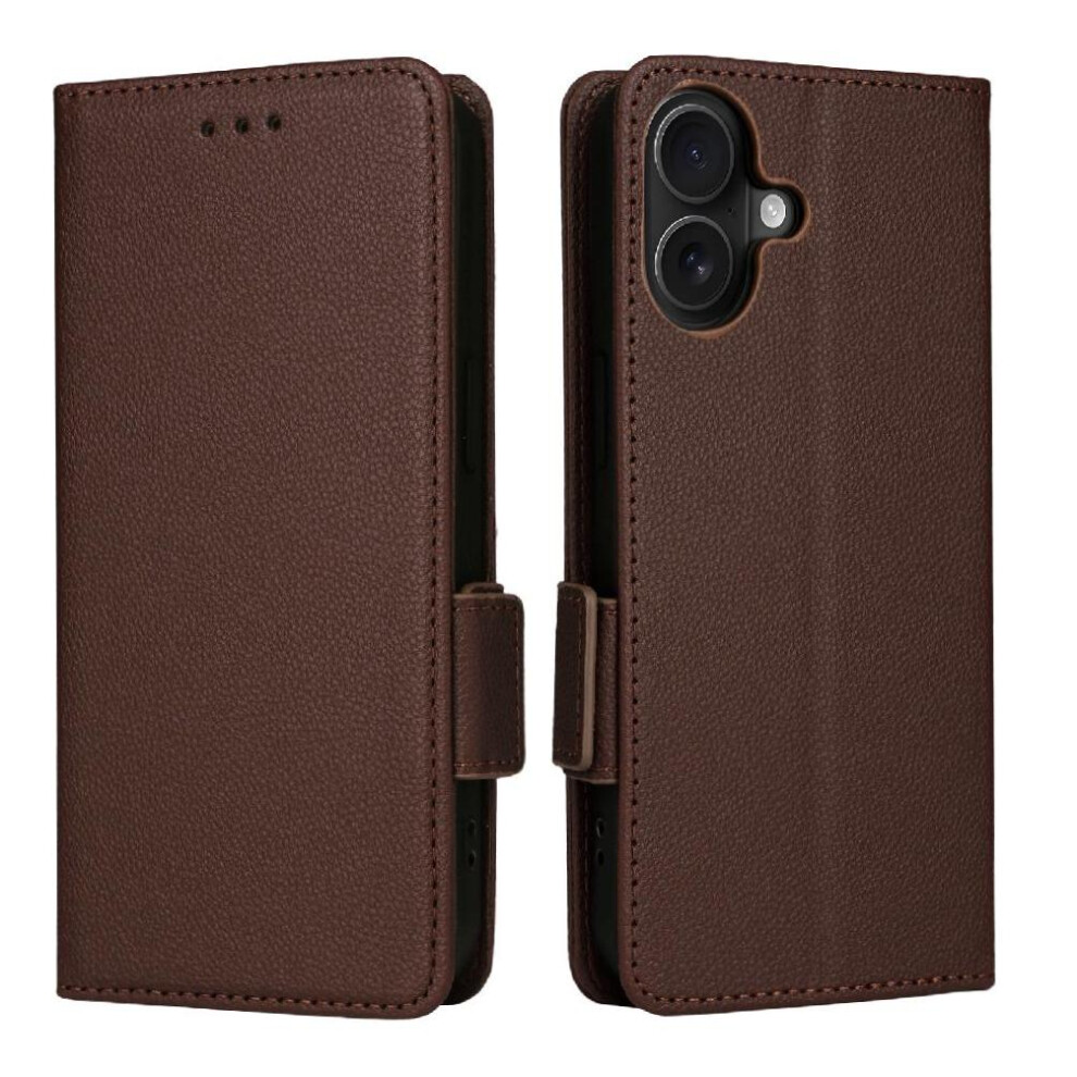 Flip Case For Iphone 17 Pu Leather Magnetic Wallet Card Slots Holder Side Buckle 764563337415