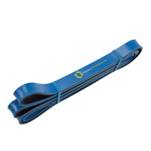Fascia elastica per esercizi, blu/nera, resistenza regolabile