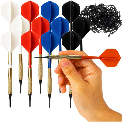 Set di freccette per bersaglio elettronico, 12 pezzi + 200 punte
