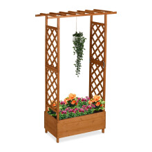 Planter with Trellis & Canopy - Fir Wood, Balcony Use