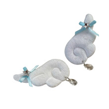 Lot de 2 insignes d'ailes en Textile doux, accessoires pour-Bleu