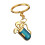 Porte-clés accessoire de golf en alliage robuste-Bleu couleur or 1