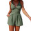 Stylish Full Coverage Swimwear For Ladies Solid-Army Green L 1