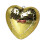 Fonkelende hartvorm discobal hangend ornament reflecterend-Goud 1