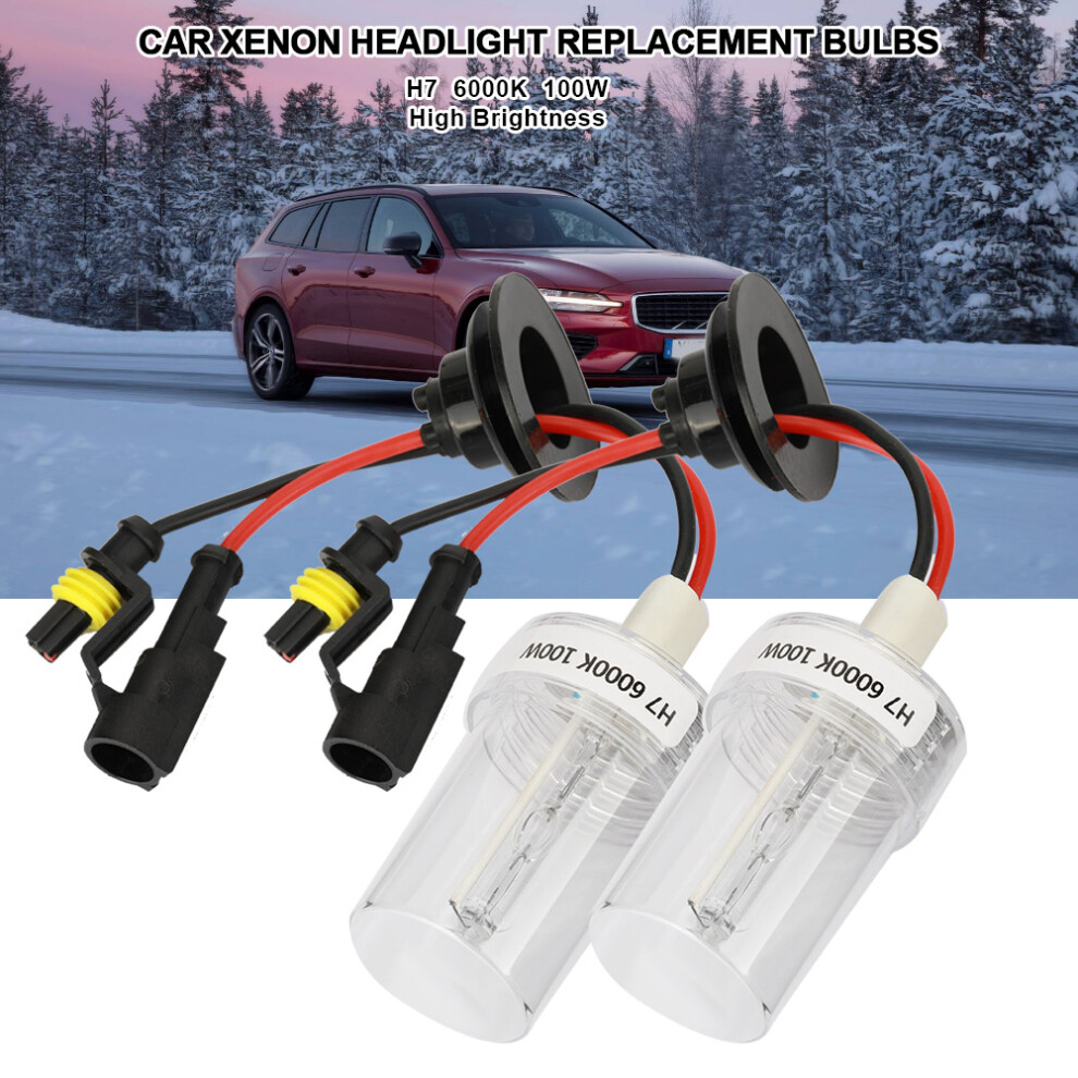 2Pcs H7 Xenon Headlight 6000K 100W 12/24V 7891393760816