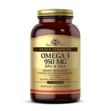 Solgar Triple Strength Omega-3,950 mg ,100 Soft Gels (Pack of 4)