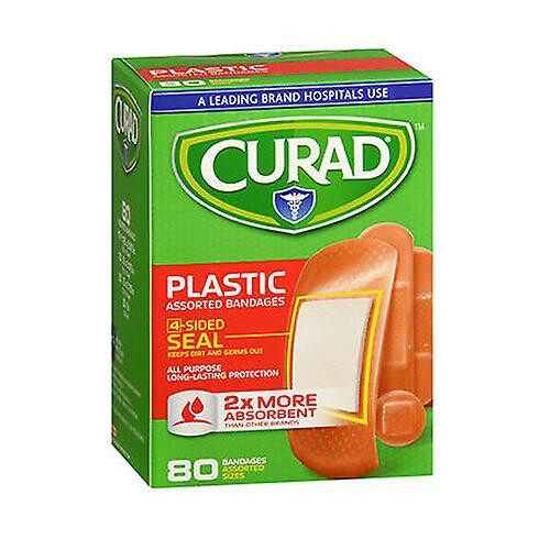 Curad  Plastic Bandages Assorted Sizes, 80 Each (Pack of 3)