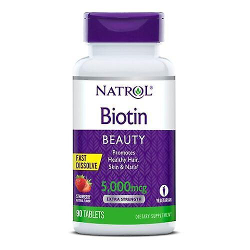 Natrol Biotin Fast Dissolve,5000 MCG ,90 TABS (Pack of 3)