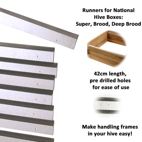 Bee National Hive Metal Runners Super and Brood Boxes 1