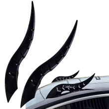 4X Car Roof Dragon Horn Modification, Car 3D Devil Horns Sticker Ornament, Universal Halloween Car Roof Decoration