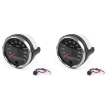2X Universal-Tachometer Fürs Auto, 85 mm, Kilometerzähler, LCD-Panel mit Doppelfunktion, Modifizierter Auto-Tachometer, 220 /H