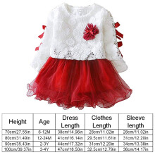 Red Lace Princess Dress 70cm Baby Girl Outfit