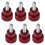 12Pcs M4x10mm Threads High -Knurled Thumb Screws Knobs Aluminum Alloy Red Knurled Shoulder Flat Tip Thumbscrew 2