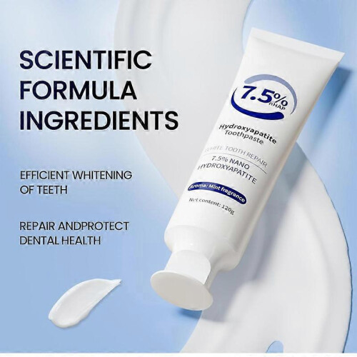 (2pcs) 1/2/3x MSDRWIKEY 7.5% Hydroxyapatite Toothpaste for Enamel Protection Fresh Breath 1