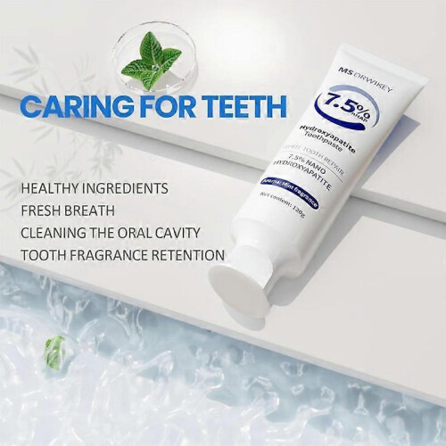 (2pcs) 1/2/3x MSDRWIKEY 7.5% Hydroxyapatite Toothpaste for Enamel Protection Fresh Breath 2