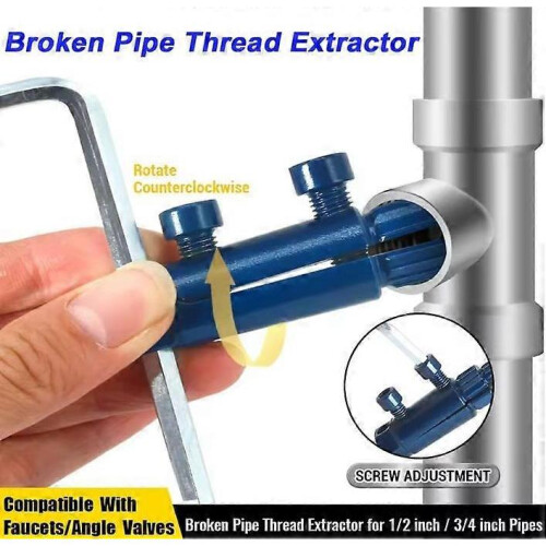 (Silvery) Broken Pipe Thread Extractor,Stripped Screw Extractor,Broken Thread Extractor 2