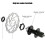 Black Alu Centre-Lock 6-Bolt Disc Adapter 52x18mm 8