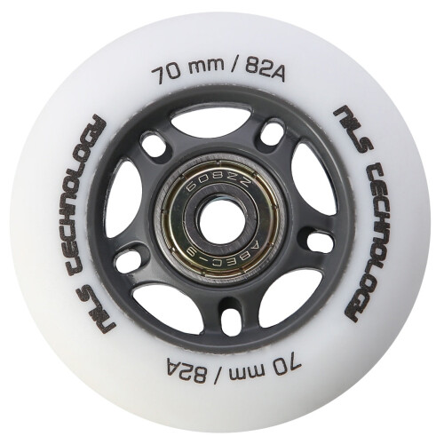 PU 70x24 82A Witte Wielen & ABEC-9 Lagers Set 2