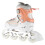 2-in-1 White/Pink Inline & Ice Skates, Size S (29-33) 5