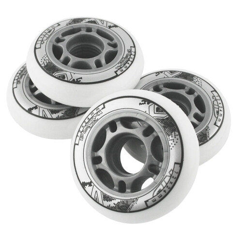 Skateboardwielen 72x24mm 82A Wit (set van 4) 1