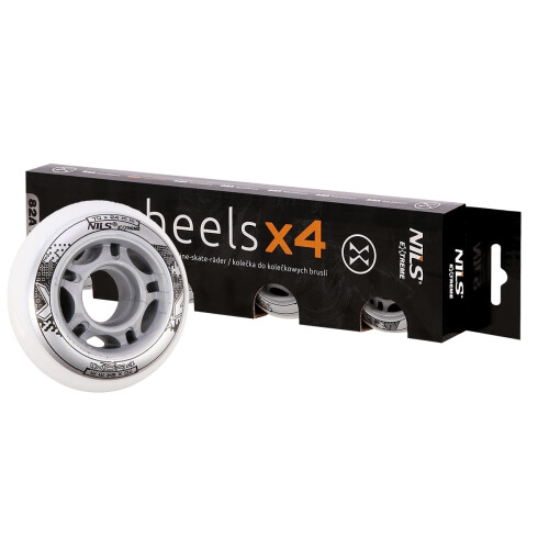 Witte PU skatewielen, 70x24mm, 82A, set van 4 2