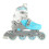 Inline/Ice Skates, 4-in-1, Blue, Size M (35-38) 4