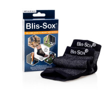 (UK size 3-8 (Black)) Blis-Sox – Gel-Lined Socks to Prevent Heel Blisters