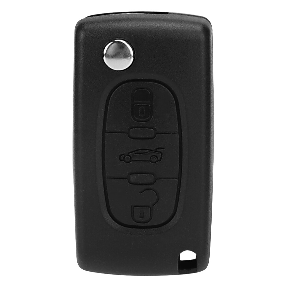 3-Button Car Key Fob 307 407 308 Saxo Abs Black 4051393761630