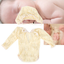 Lace Infant Photo Props Suit 0-2 Months Beige