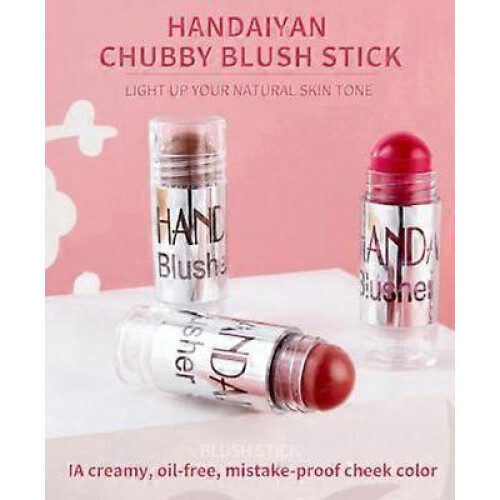 (08#) HANDAIYAN Cheek Blush Shimmer Stick Face Makeup Cream 2
