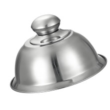 Runde Bratabdeckung Edelstahl Käseschmelzkuppel Cloche-20CM