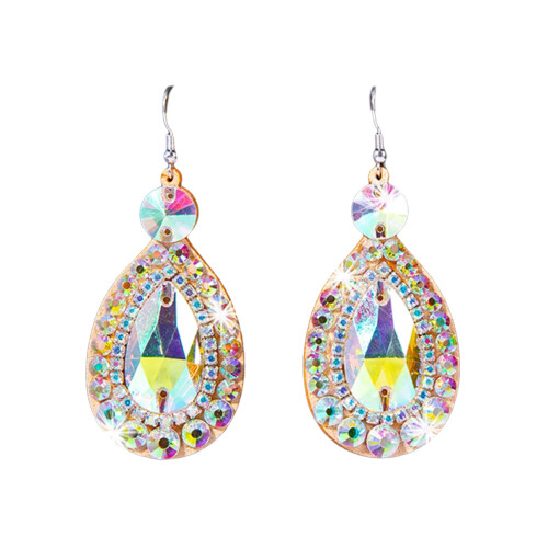 Double Sided Earrings Decoration With Stylish-raindrop