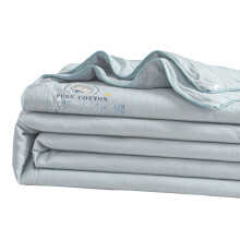 Premium Natural Cotton Summer Throw Blanket Gentle On Skin-Blue