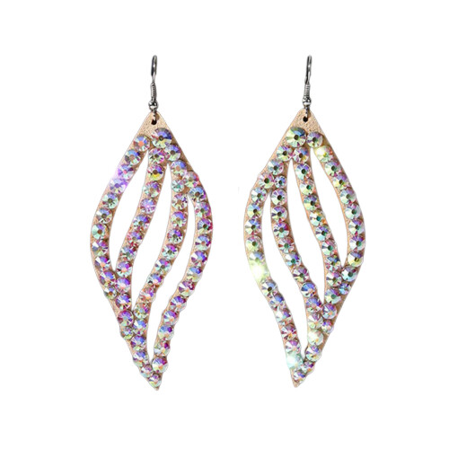Handmade Belly Dance Earrings Featuring Stylish Rhinestones-J