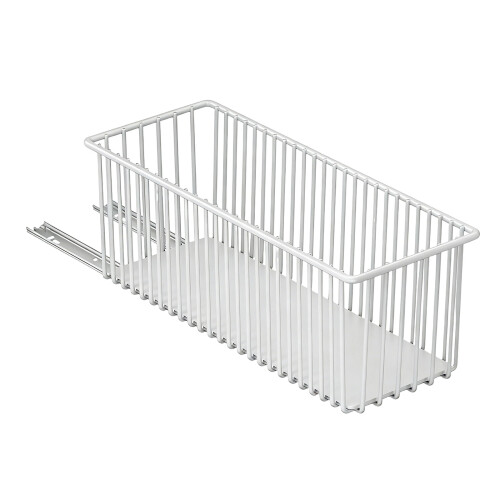 Space Saving Slide Out Basket Organizers For Efficient-White