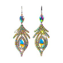 Crystals Belly Dance Earrings Portable Comfortable For Long-F