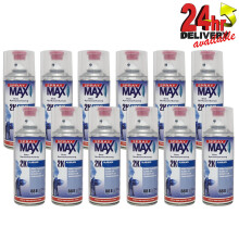 12 X SPRAYMAX 680061 2K GLOSS CLEARCOAT AEROSOL 400ML -FUEL PETROL RESISTANT