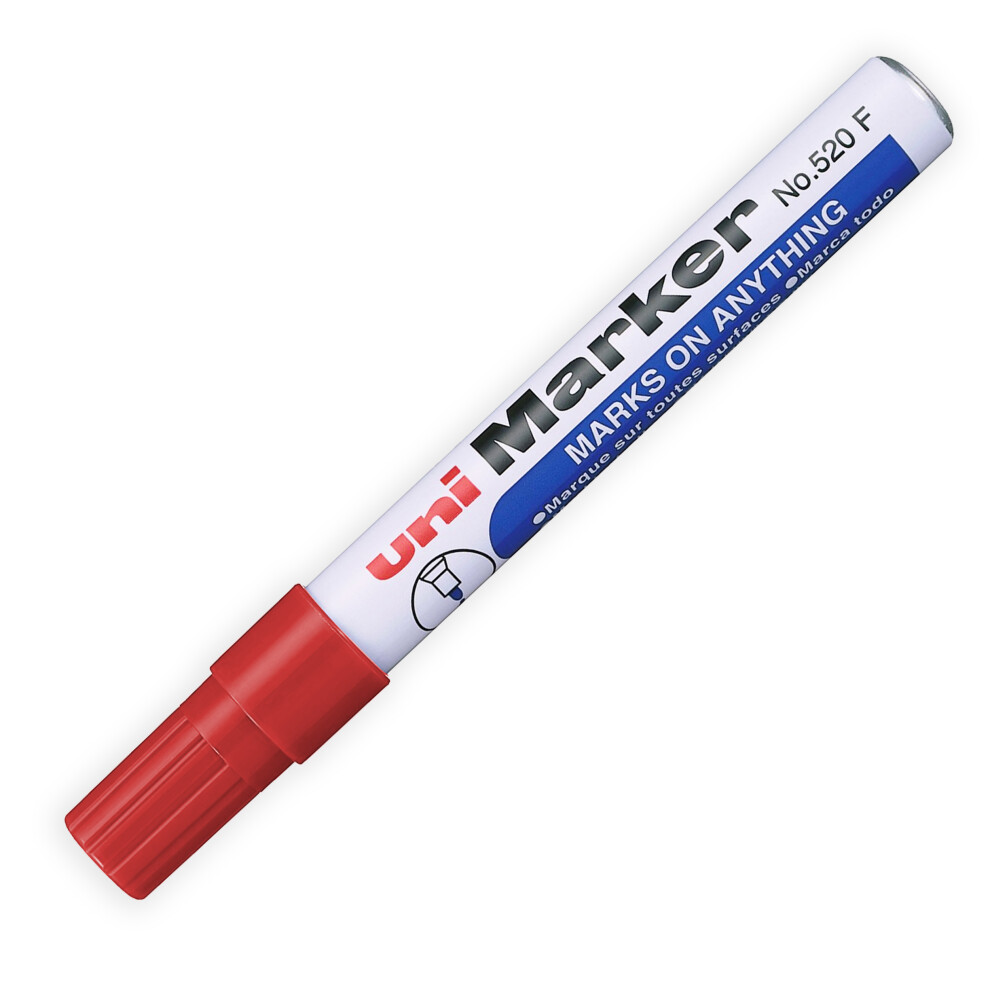 Uni-Ball Marker 520 F Permanent Marker Bullet Red