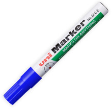 uni-ball Marker 580 B Permanent Marker Chisel Blue