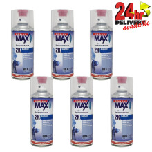 6 X SPRAYMAX 680061 2K GLOSS CLEARCOAT AEROSOL 400ML -FUEL PETROL RESISTANT